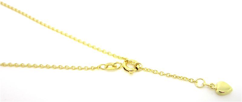 Fußkette mit Herz Gelbgold 585