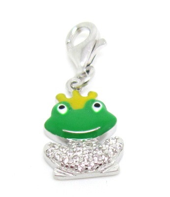 Charm Frosch Silber