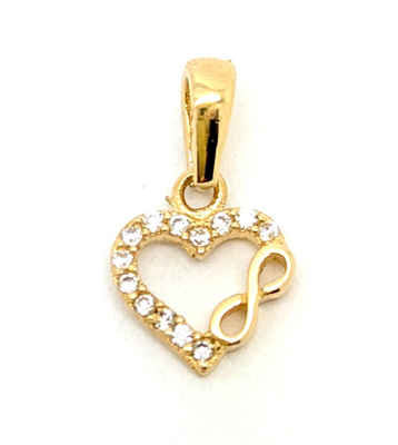 Charm Herz 14 Karat Gelbgold