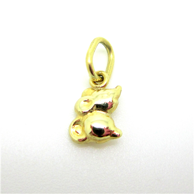 Charm Maus Gelbgold