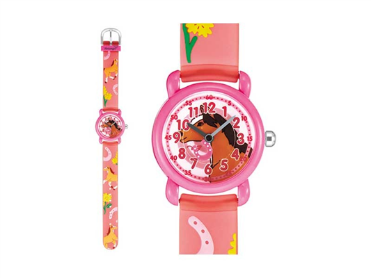 HERZENGEL - Kinderuhr PFERD MULTICOLOR