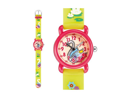 HERZENGEL - Kinderuhr SCHWAN MULTICOLOR