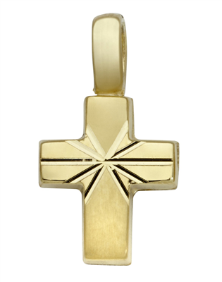 SCHNEIDER-BASICS - Kreuz 14 Karat Gelbgold