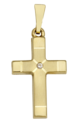 SCHNEIDER-BASICS - Kreuz 14 Karat Gelbgold