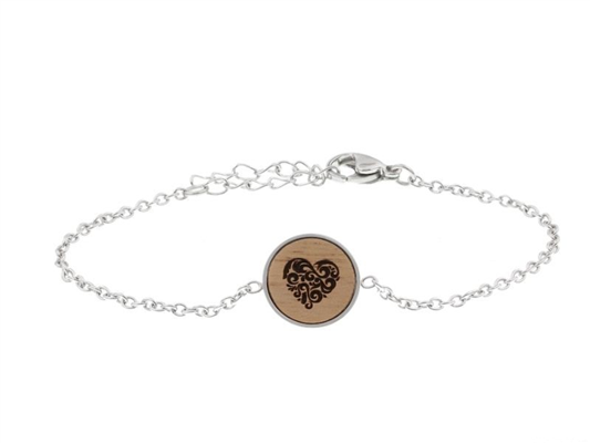 eydl wood jewelery - Armband Herz