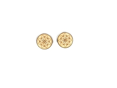 eydl wood jewelery - Ohrstecker Mandala Star