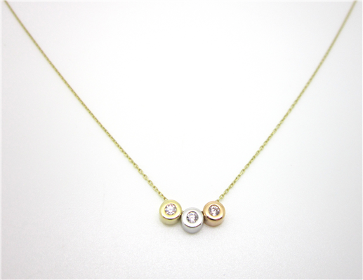 Collier mit Steine 14 KT Gold